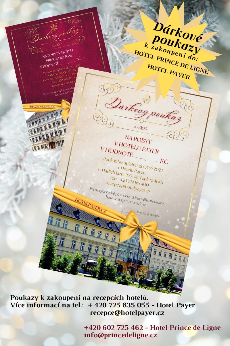 Dárkové poukazy na pobyt v našem hotelu